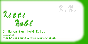 kitti nobl business card